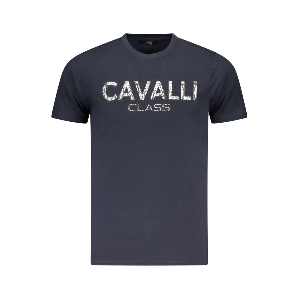 Camiseta de algodón azul para hombre