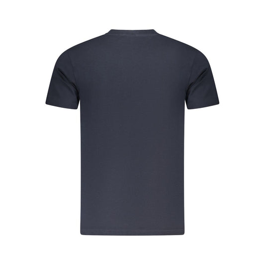 Camiseta de algodón azul para hombre
