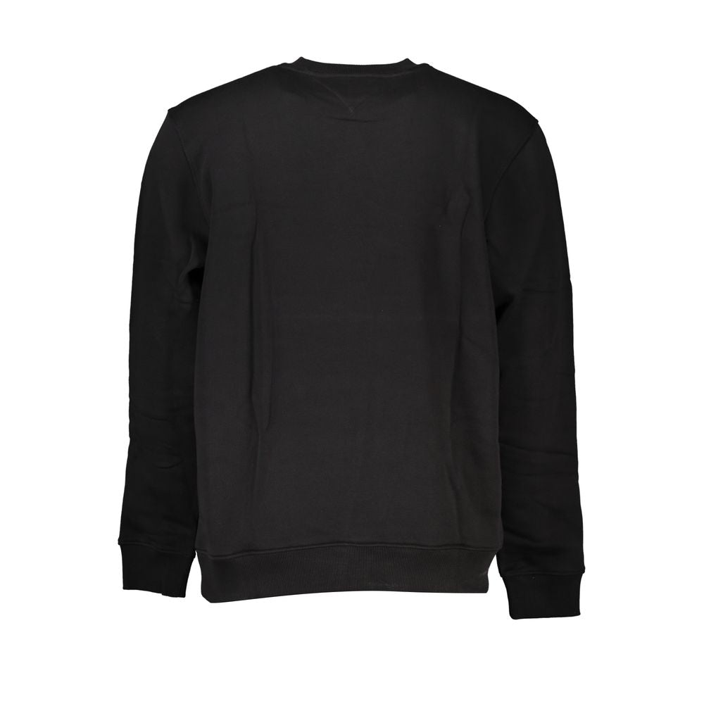 Sweat-shirt ras du cou en coton noir élégant