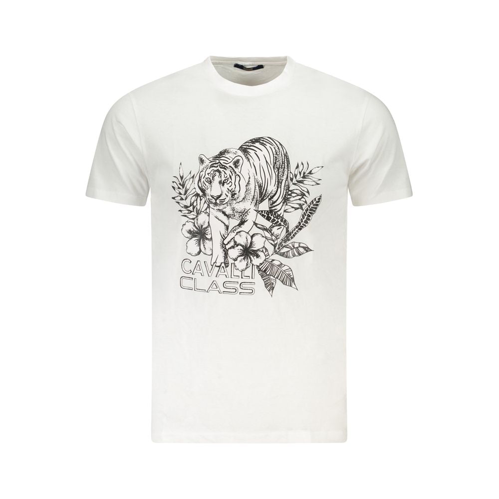 Camiseta blanca de algodón para hombre