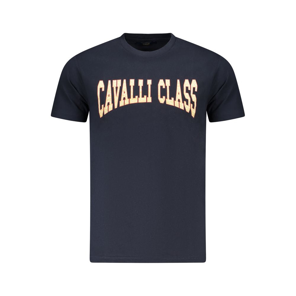 Camiseta de algodón azul para hombre