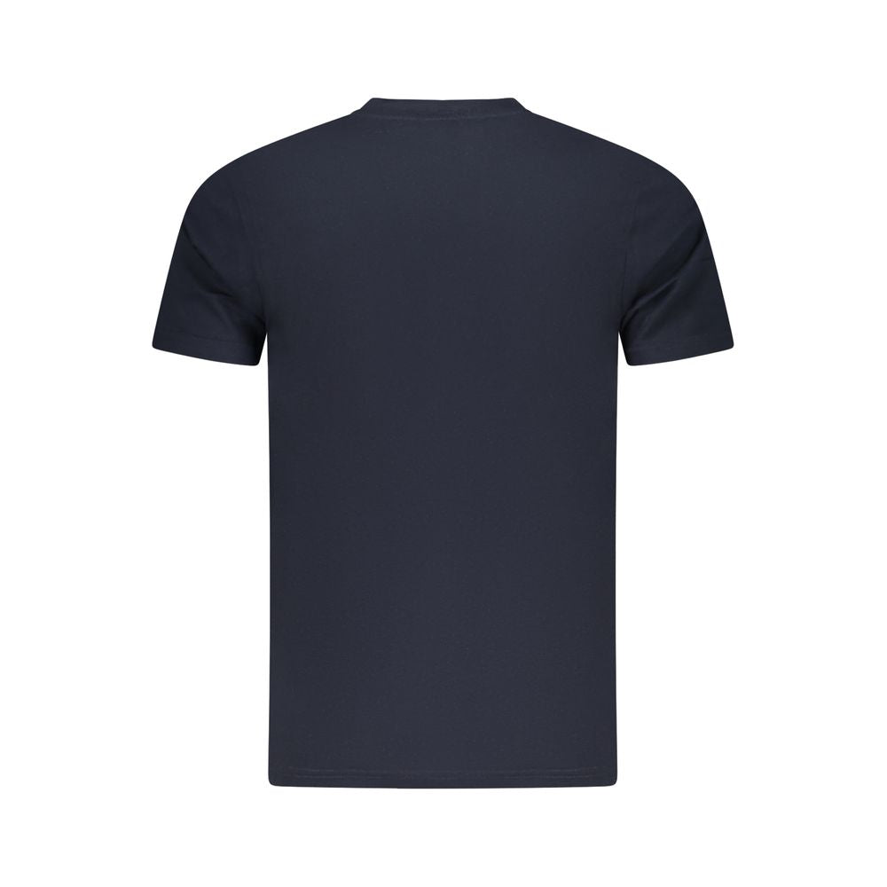 Camiseta de algodón azul para hombre