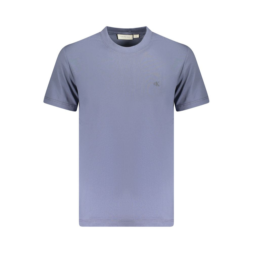 Camiseta de algodón azul para hombre