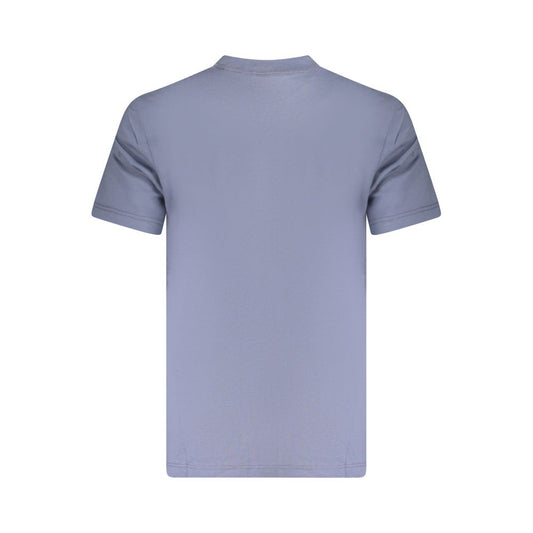 Camiseta de algodón azul para hombre