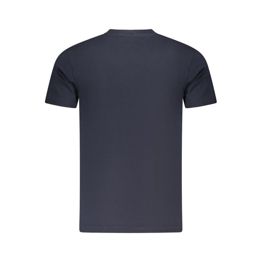 Camiseta de algodón azul para hombre