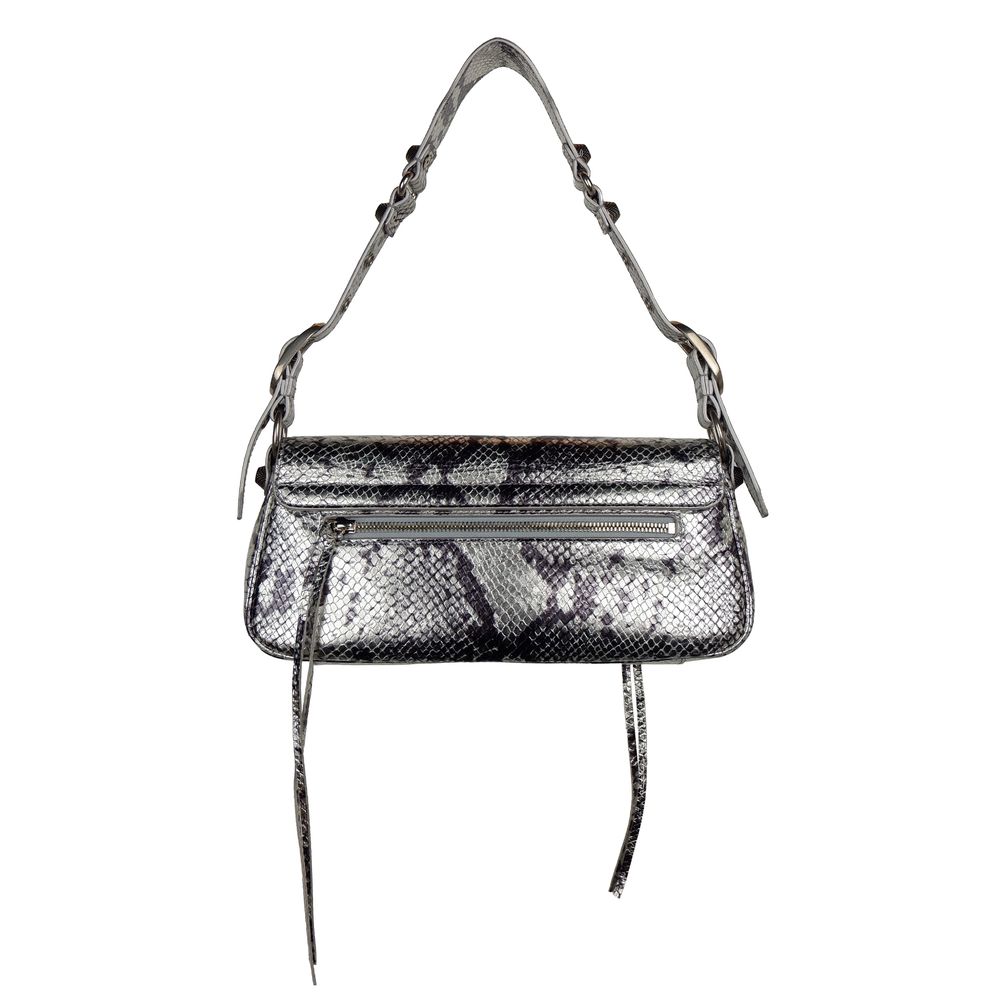 Sac à main en cuir de veau gris