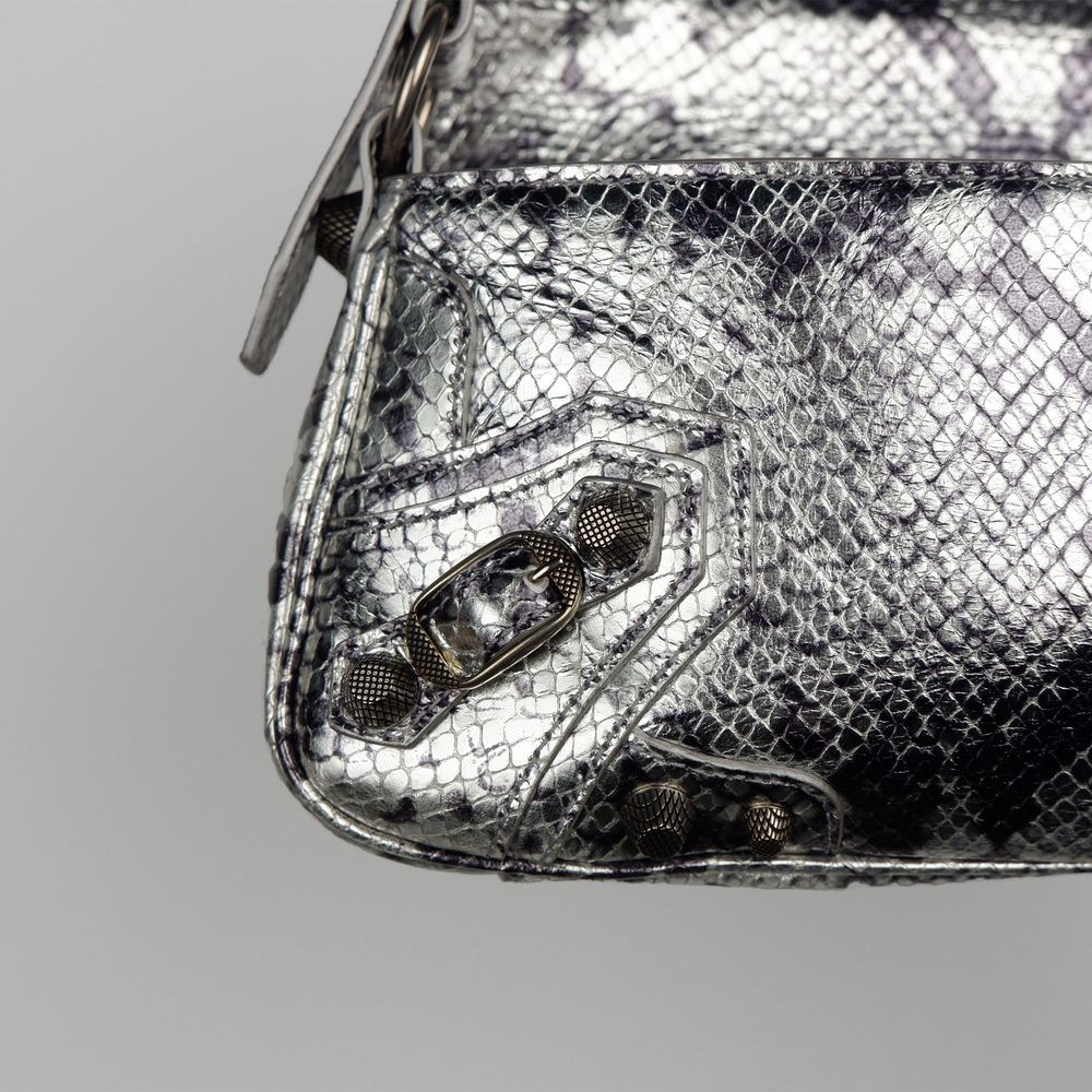 Sac à main en cuir de veau gris