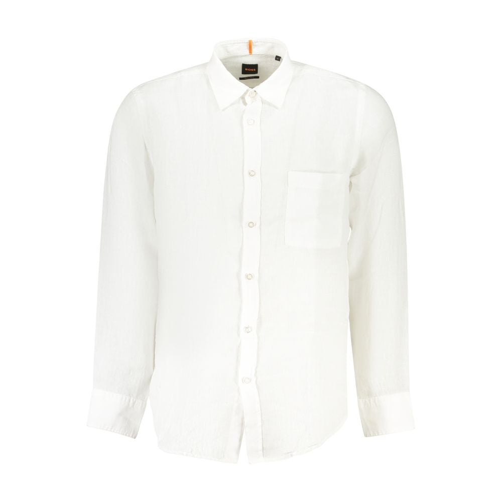 Camisa de lino blanca para hombre
