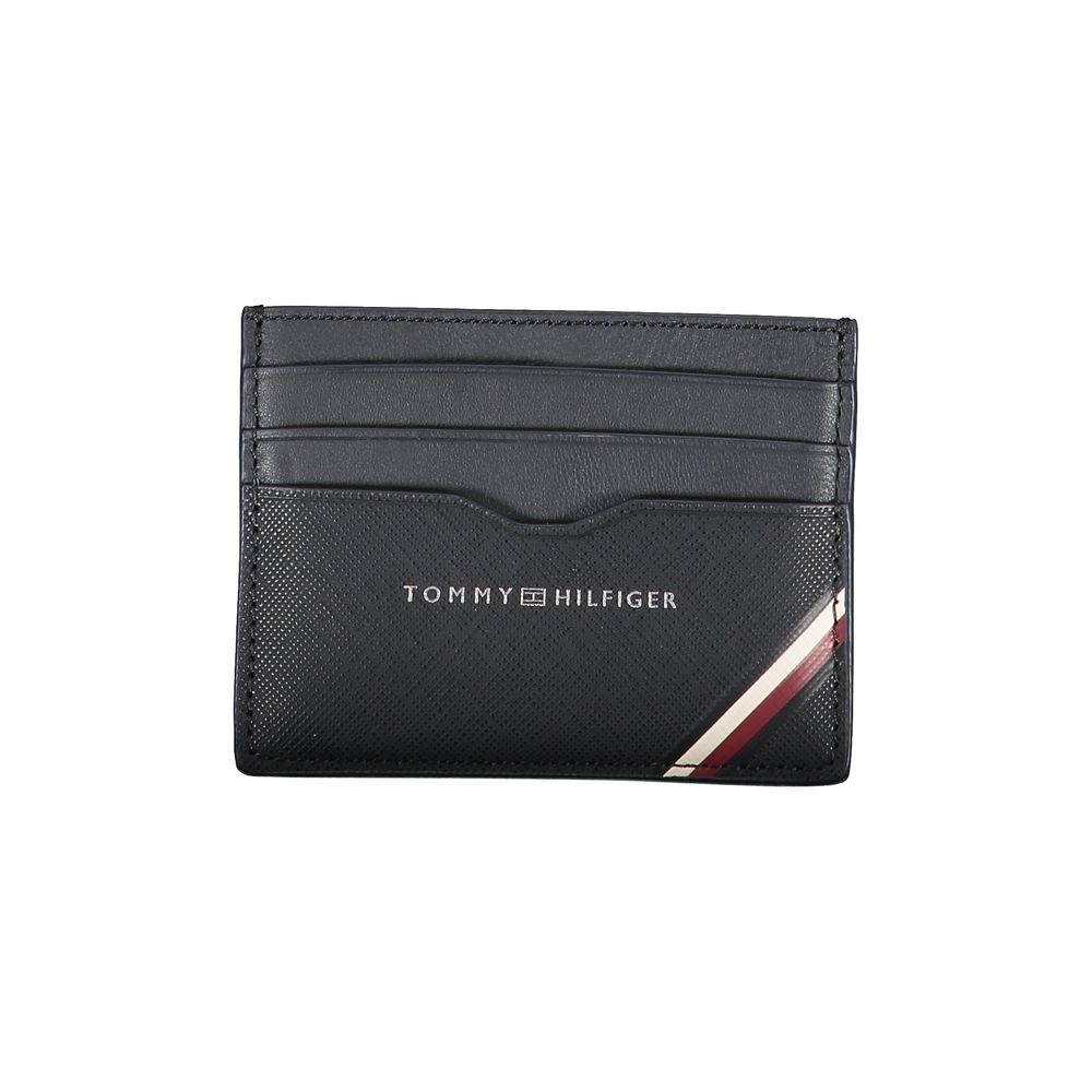 Cartera de cuero azul para hombre