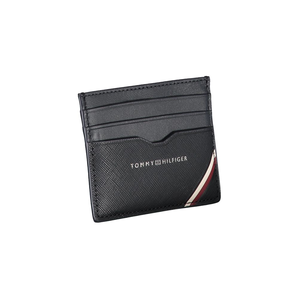 Cartera de cuero azul para hombre