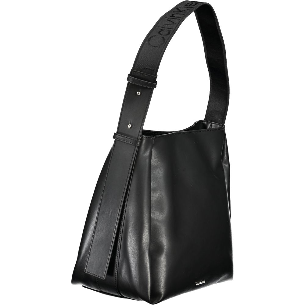 Sac à main en polyester noir