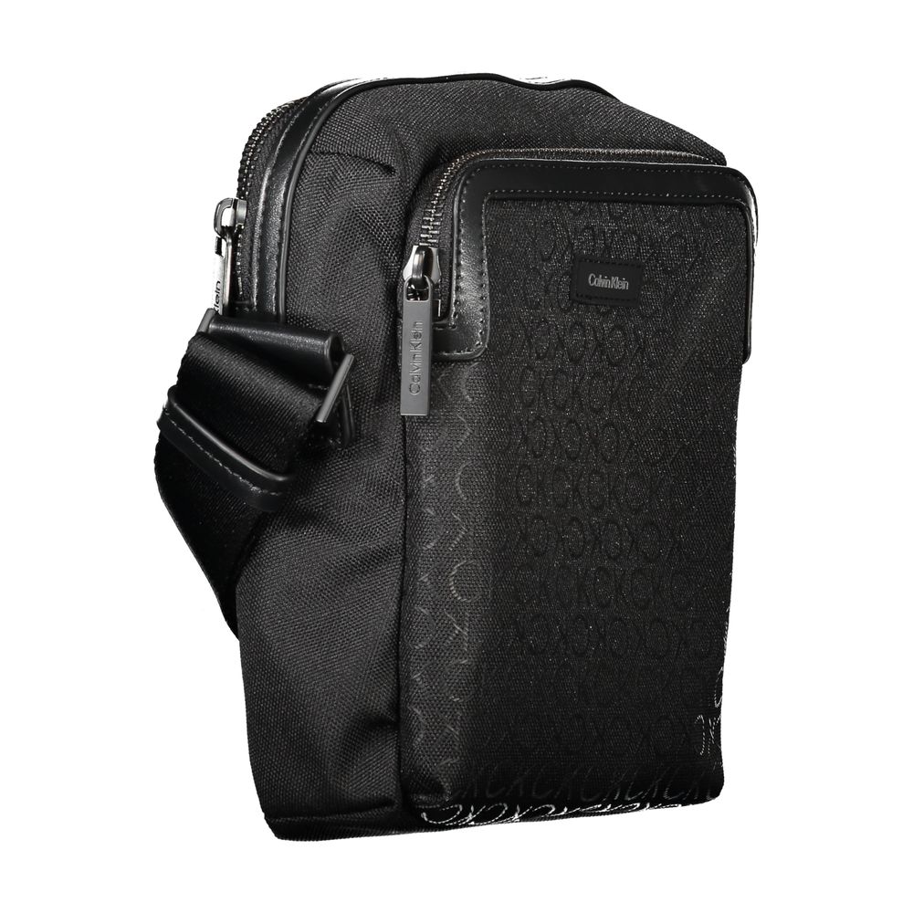 Sac à bandoulière noir en polyester pour homme