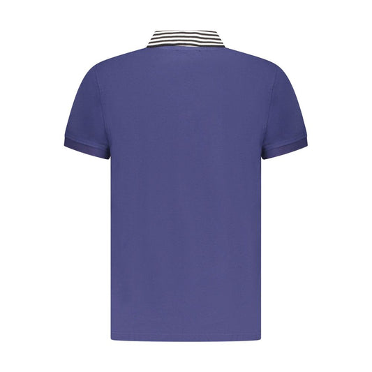 Polo de algodón azul para hombre