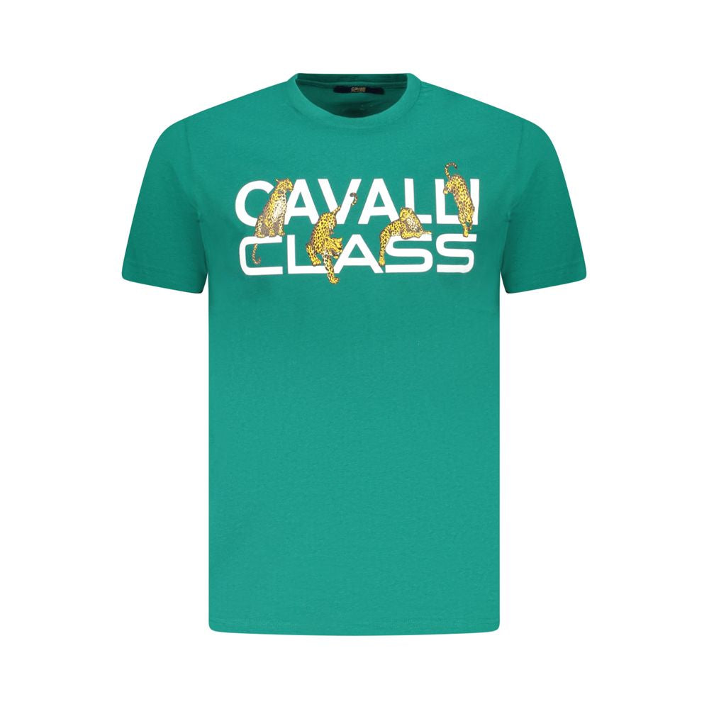 Camiseta de algodón verde para hombre