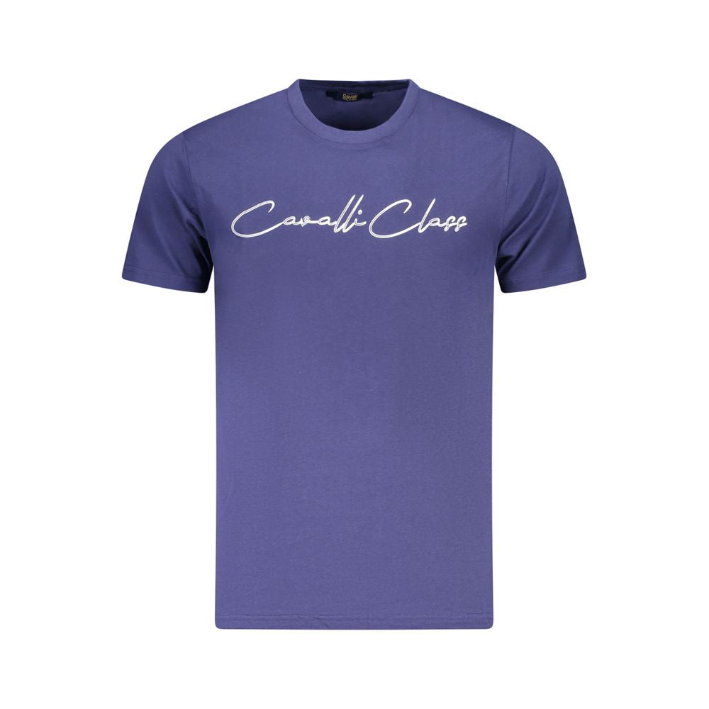 Camiseta de algodón azul para hombre
