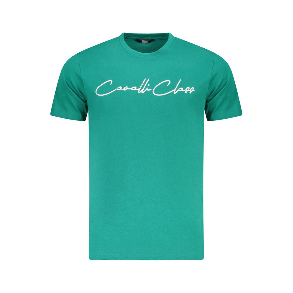 Camiseta de algodón verde para hombre