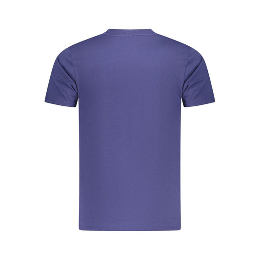 Camiseta de algodón azul para hombre