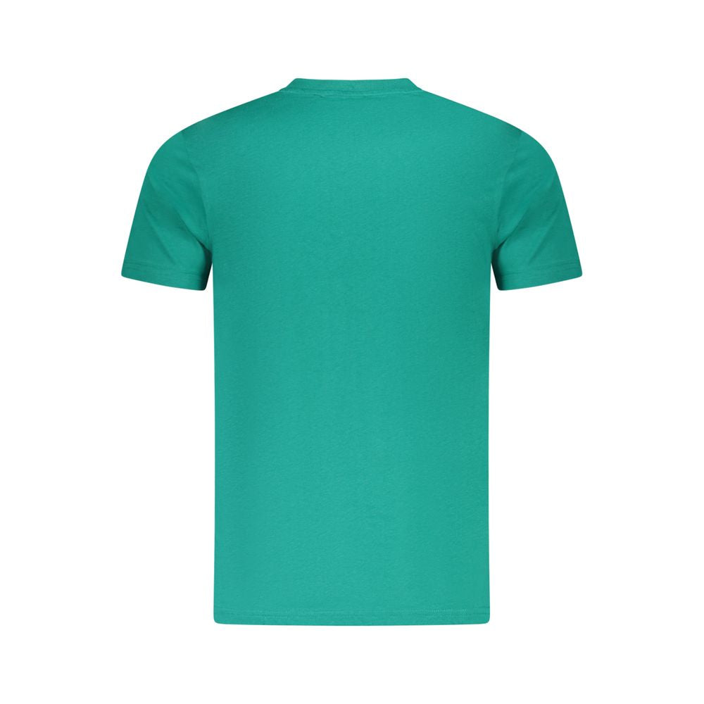 Camiseta de algodón verde para hombre