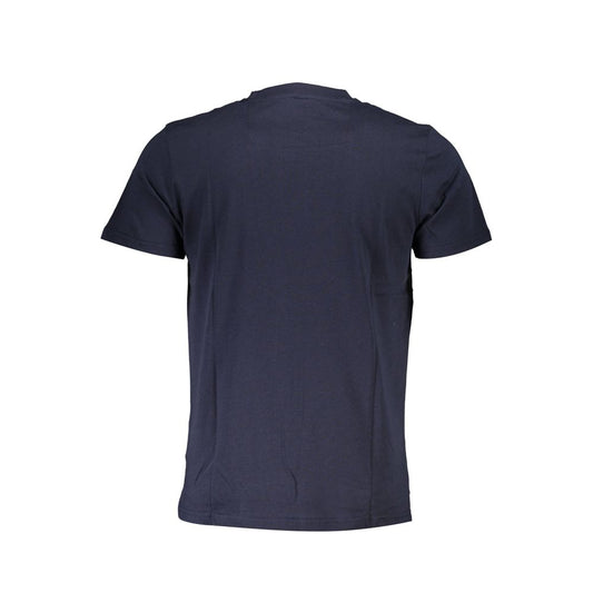 Camiseta de algodón azul para hombre
