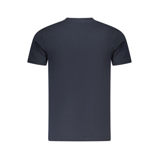 Camiseta de algodón azul para hombre
