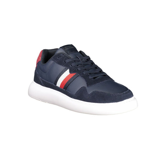 Zapatillas deportivas de cuero azul para hombre
