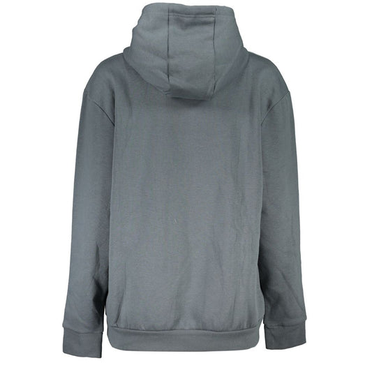 Sudadera con capucha de polar gris elegante