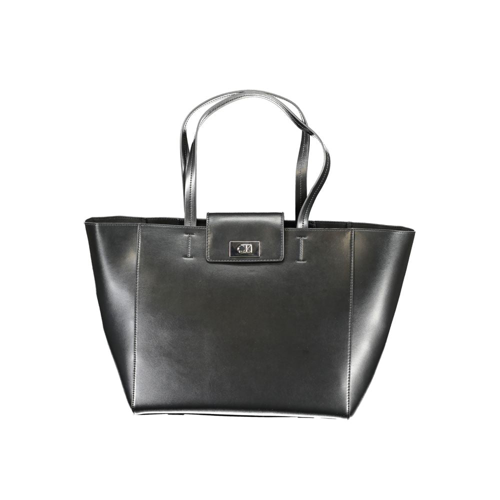 Sac à main en polyester noir