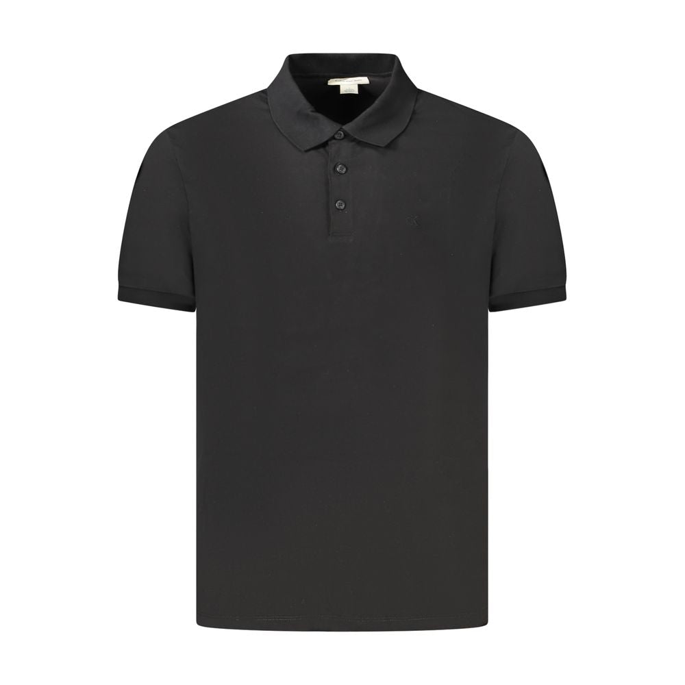 Polo de algodón negro para hombre