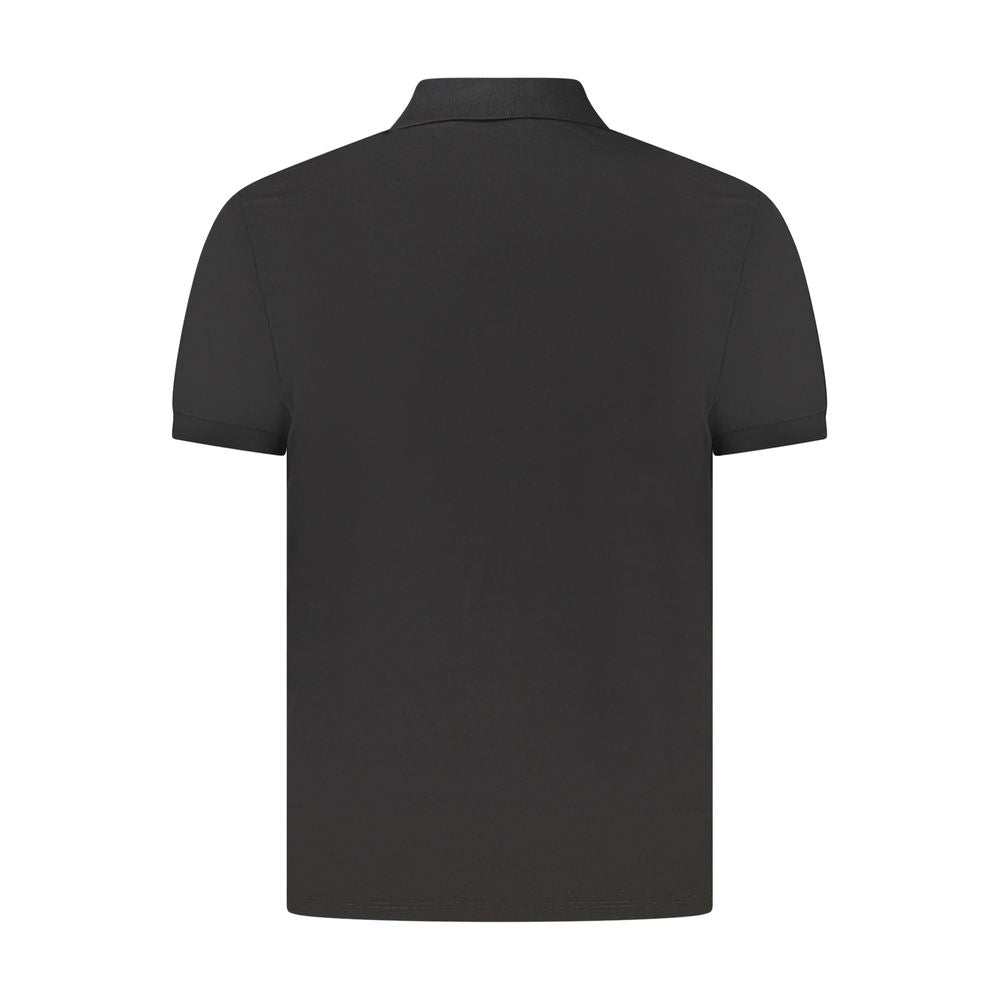 Polo de algodón negro para hombre