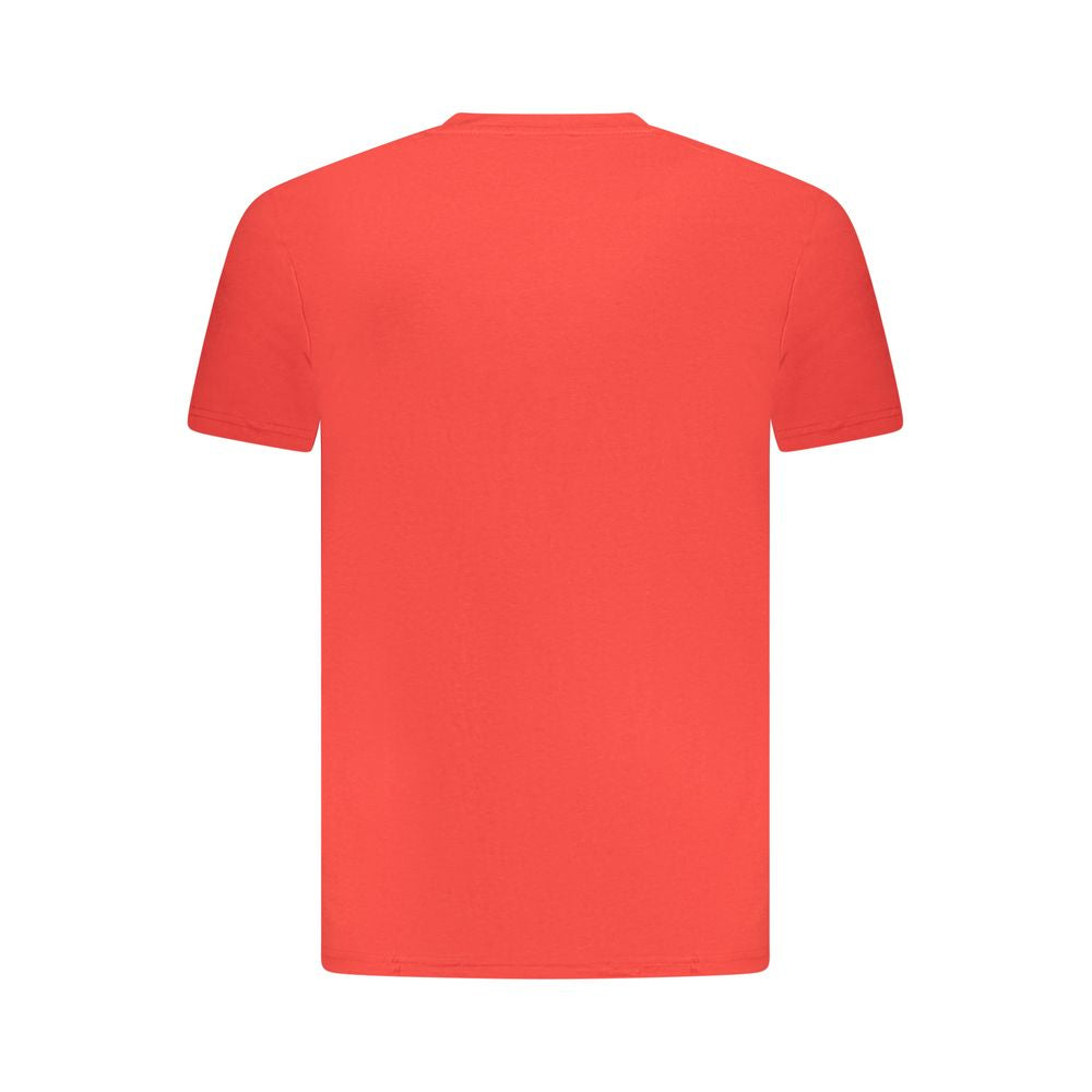 Camiseta roja de algodón para hombre