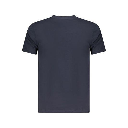 Camiseta de algodón azul para hombre