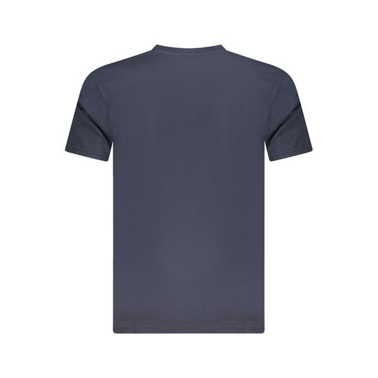 Camiseta de algodón azul para hombre