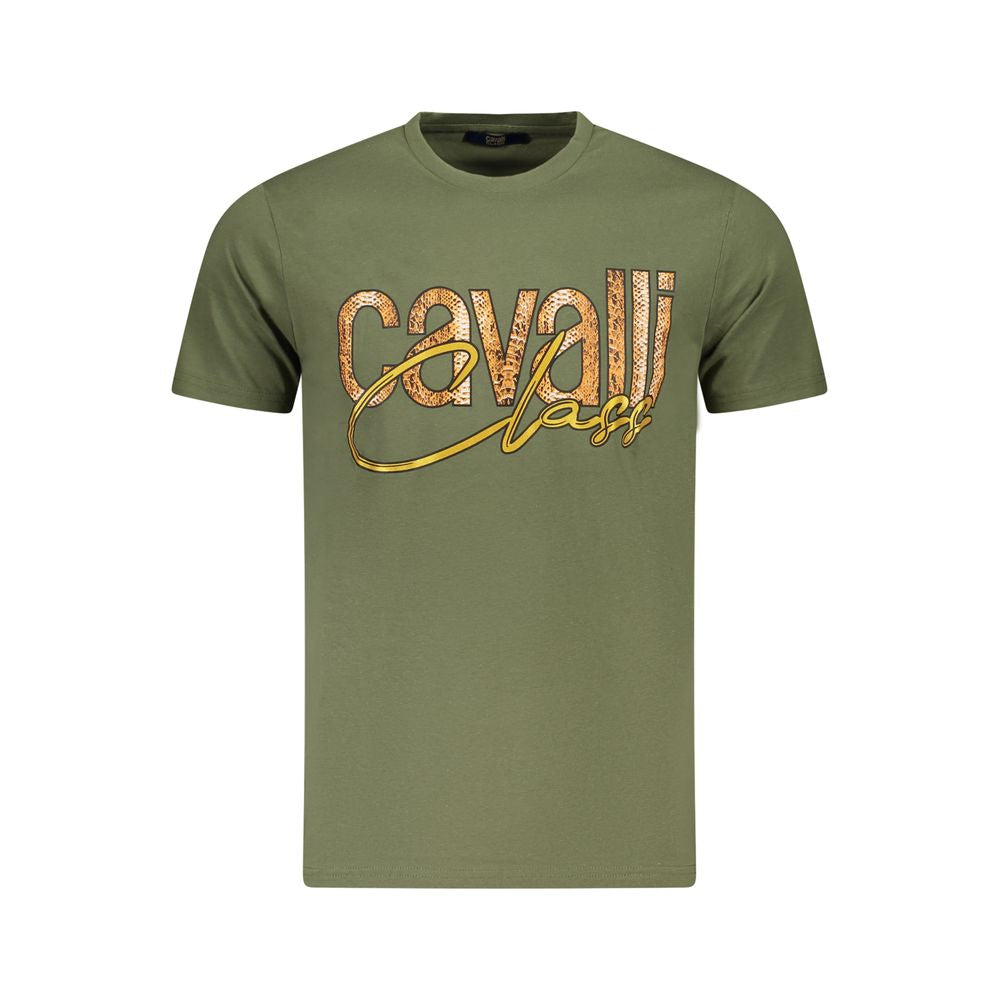 Camiseta de algodón verde para hombre