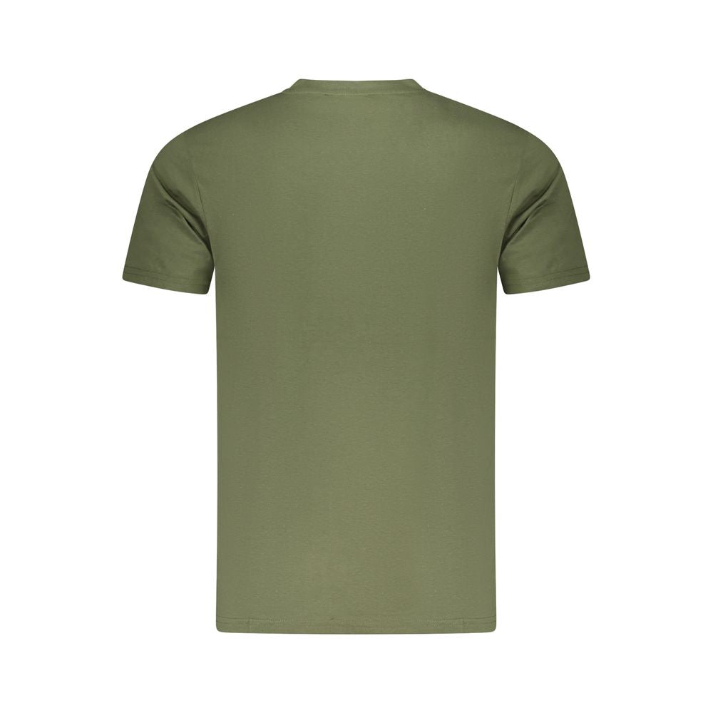 Camiseta de algodón verde para hombre