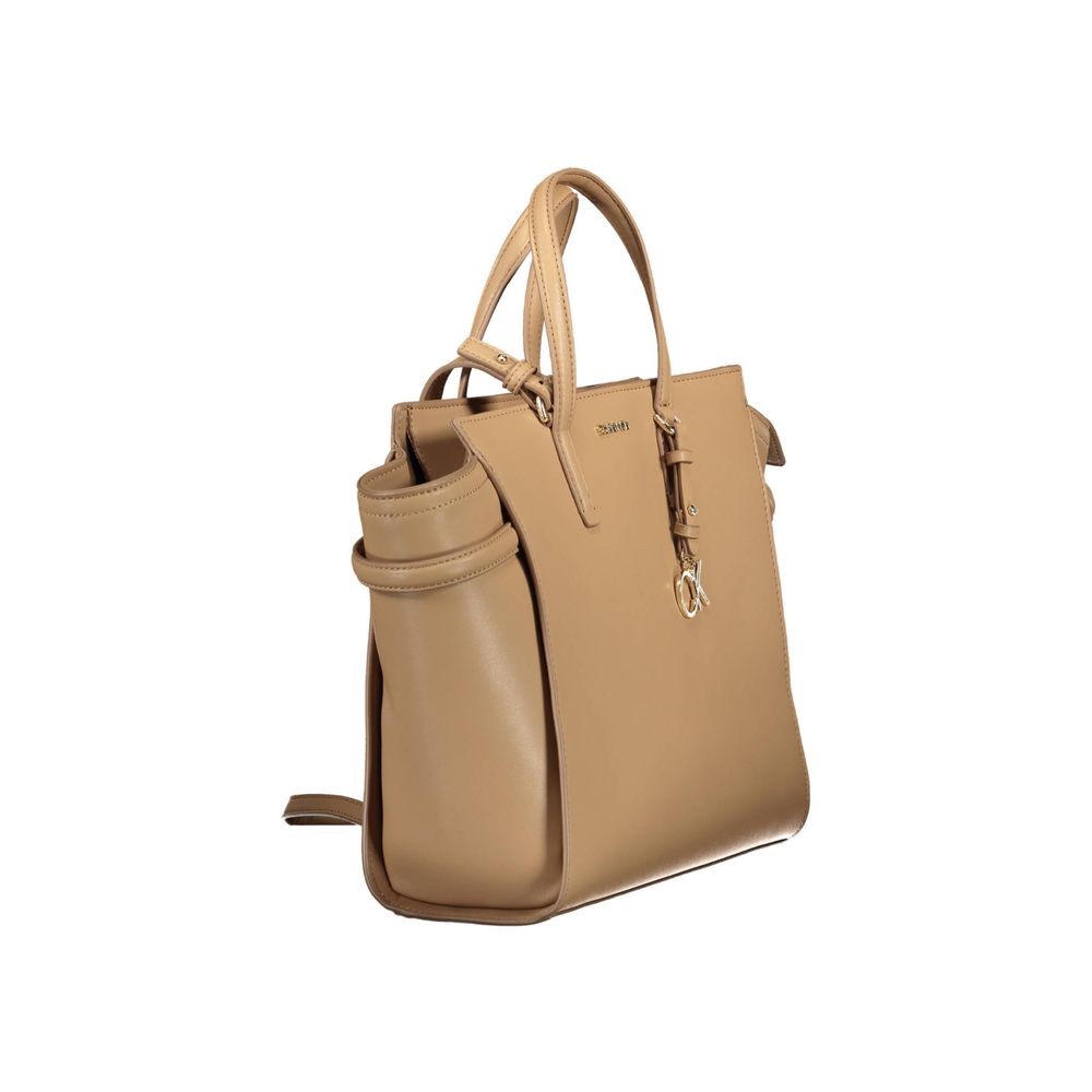 Sac à main femme en polyester beige