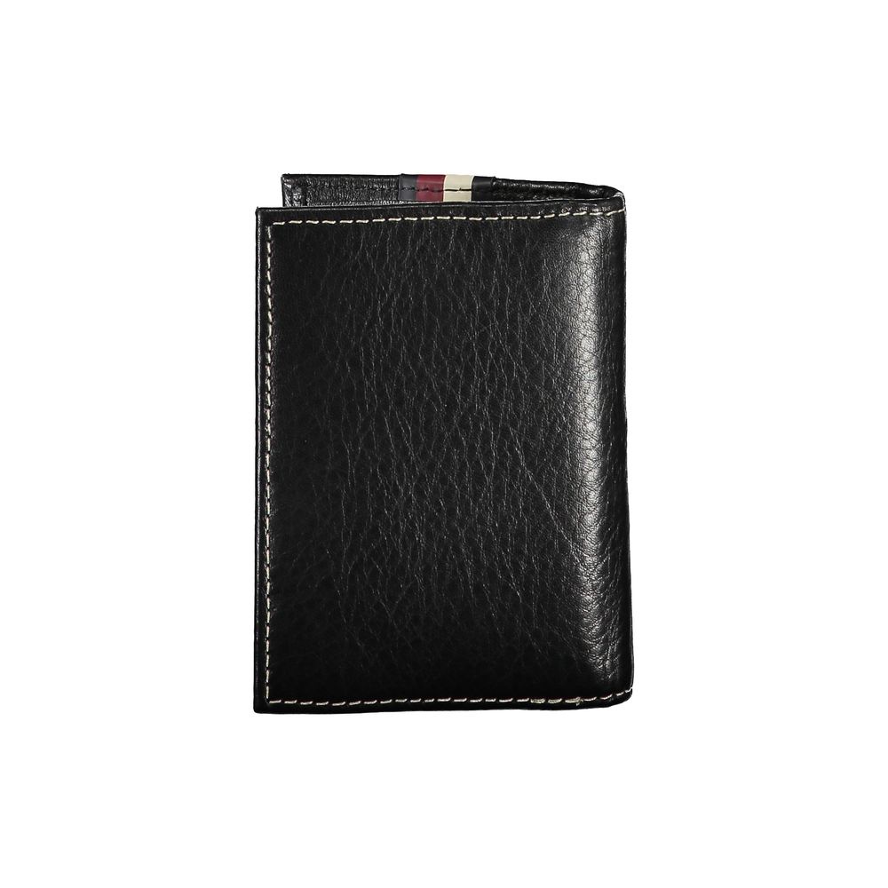 Porte-cartes en cuir noir pour homme
