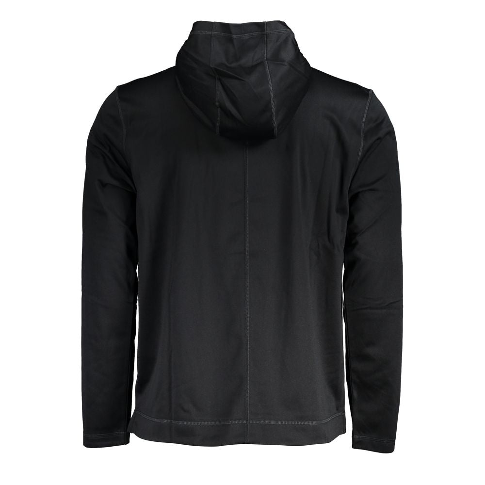 Sudadera con capucha negra elegante con estampado de logotipo