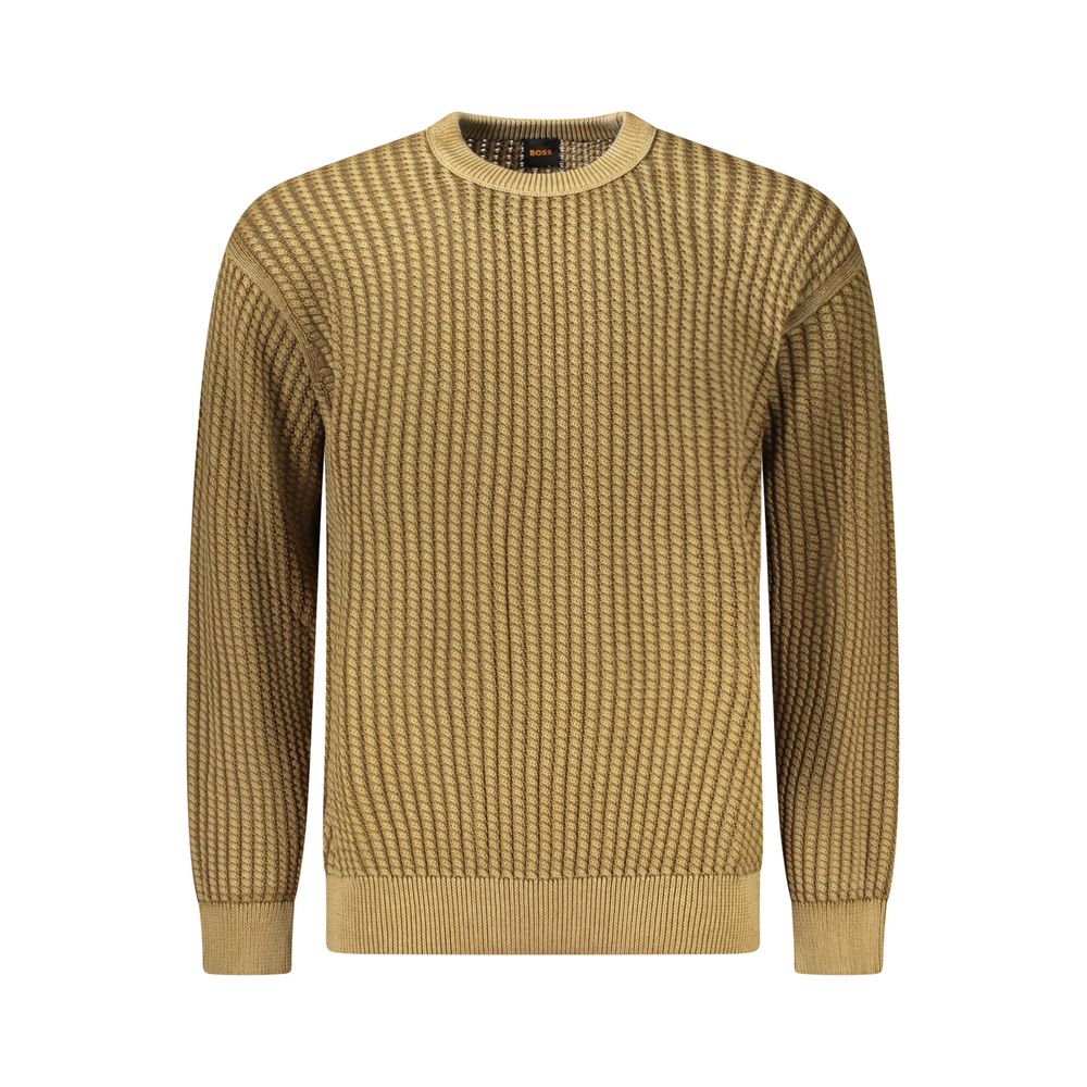 Pull homme en coton marron