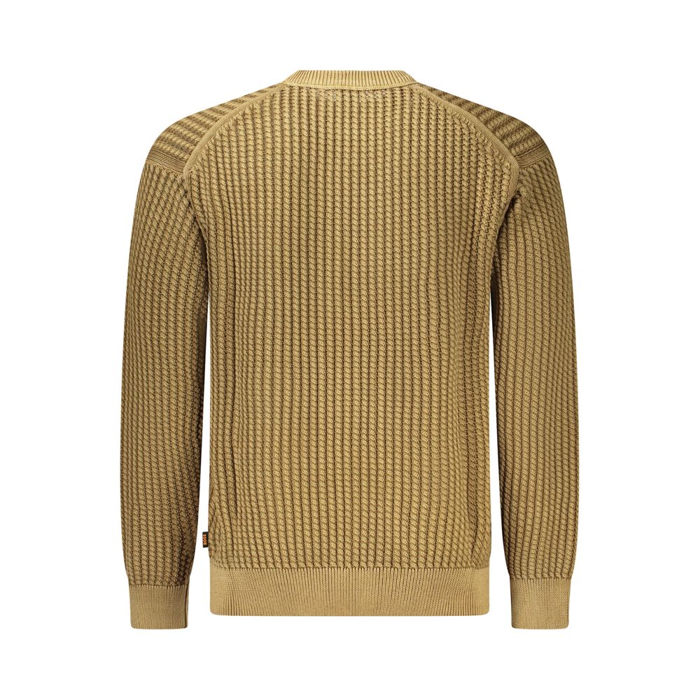 Suéter de algodón marrón para hombre
