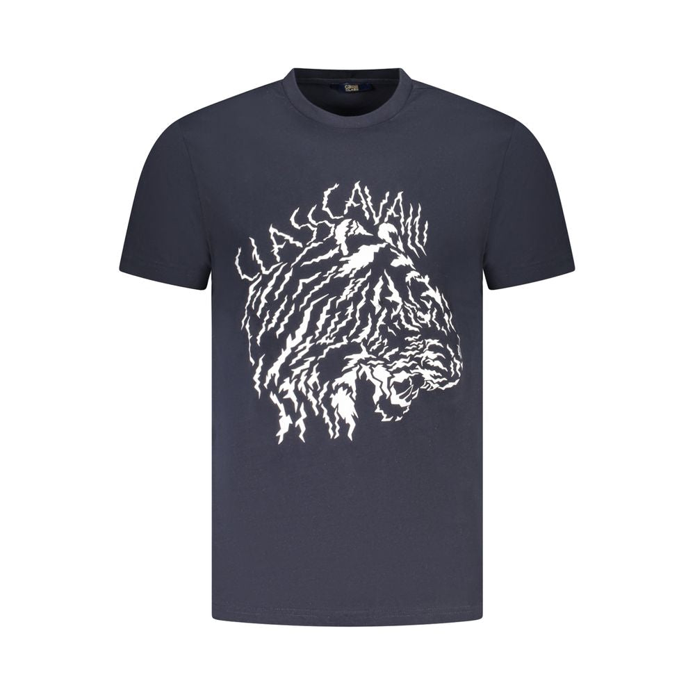 Camiseta de algodón azul para hombre