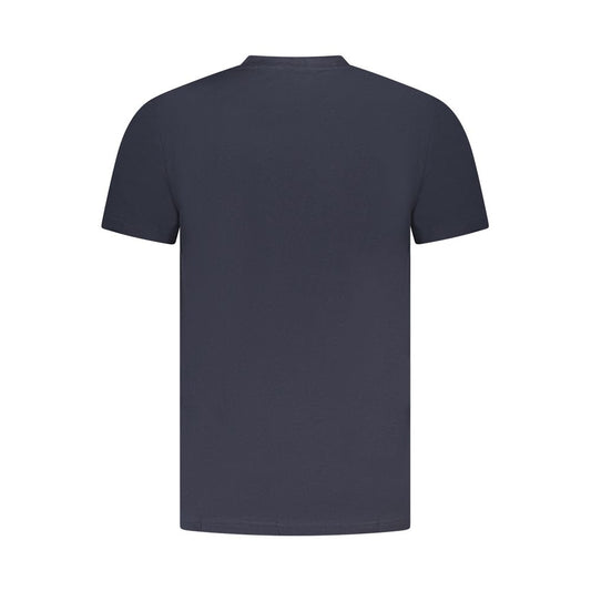 Camiseta de algodón azul para hombre
