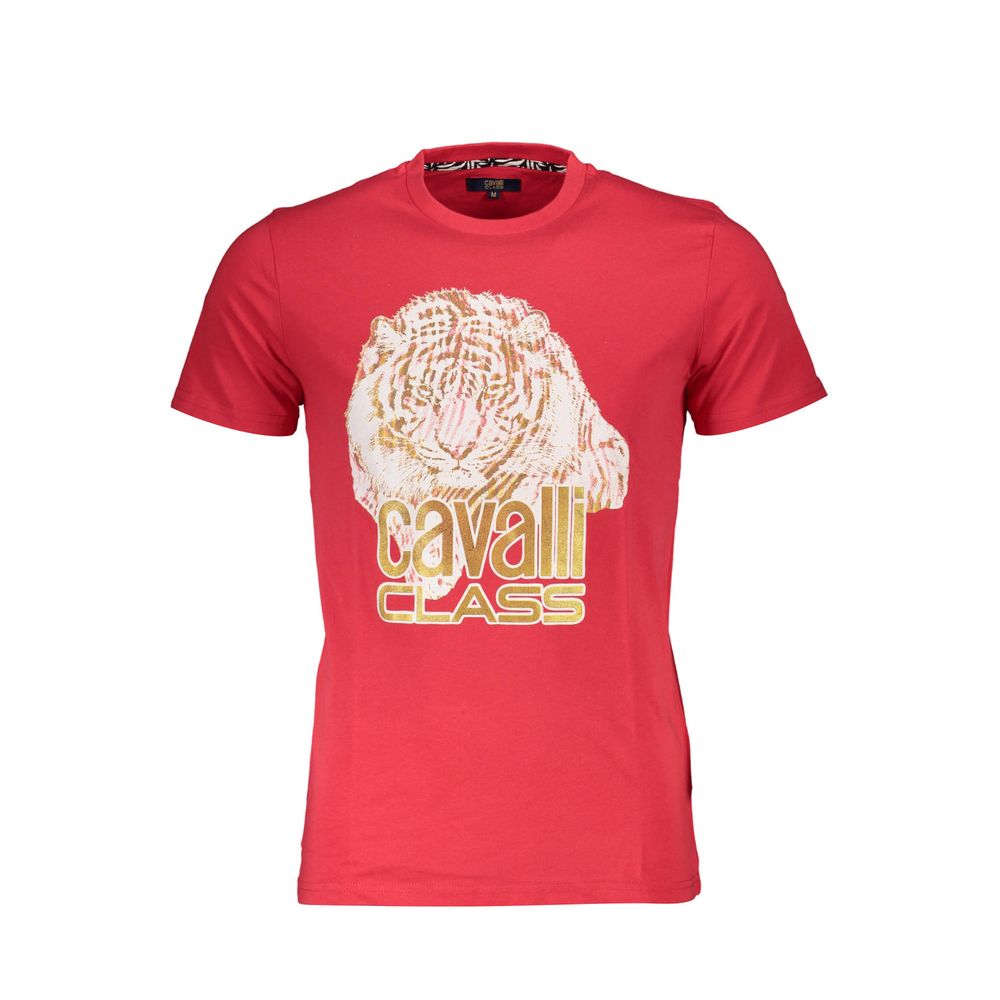 Camiseta roja de algodón para hombre