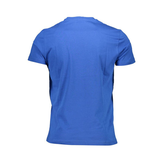 Camiseta de algodón azul para hombre