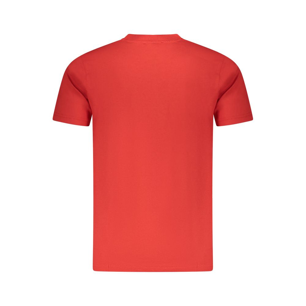 Camiseta roja de algodón para hombre