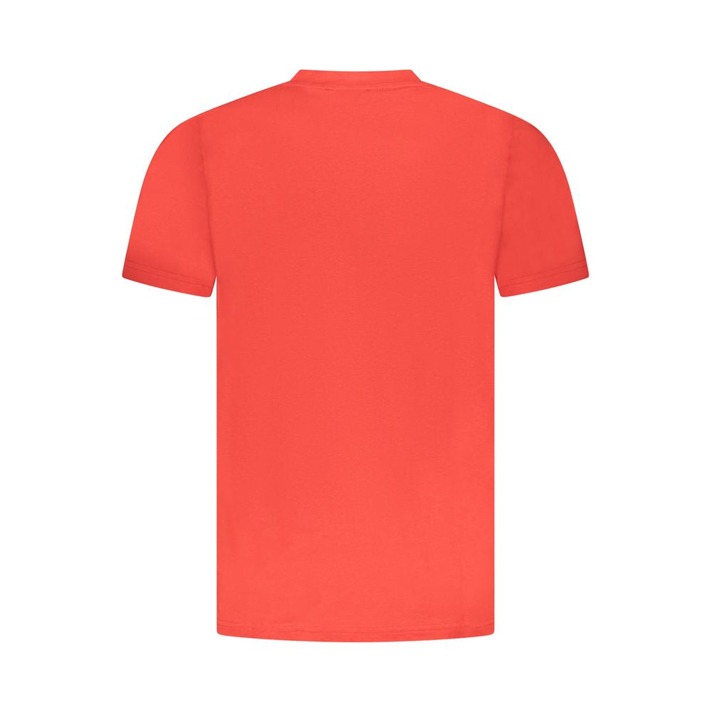 Camiseta roja de algodón para hombre