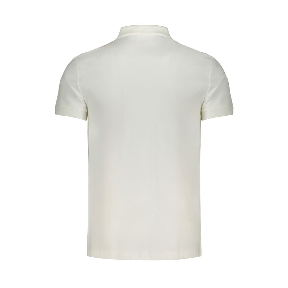 Camisa polo de algodón blanca