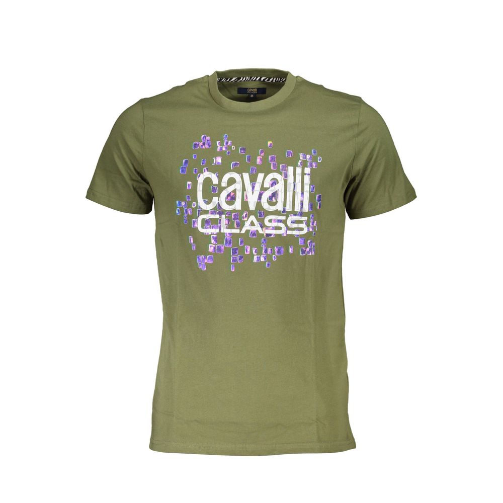 Camiseta de algodón verde para hombre