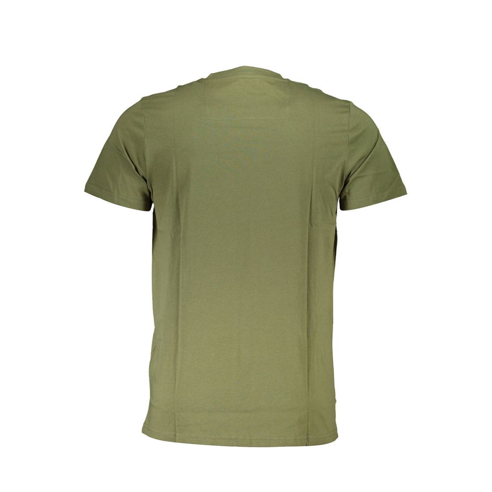 Camiseta de algodón verde para hombre