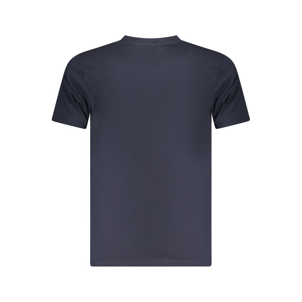 Camiseta de algodón azul para hombre