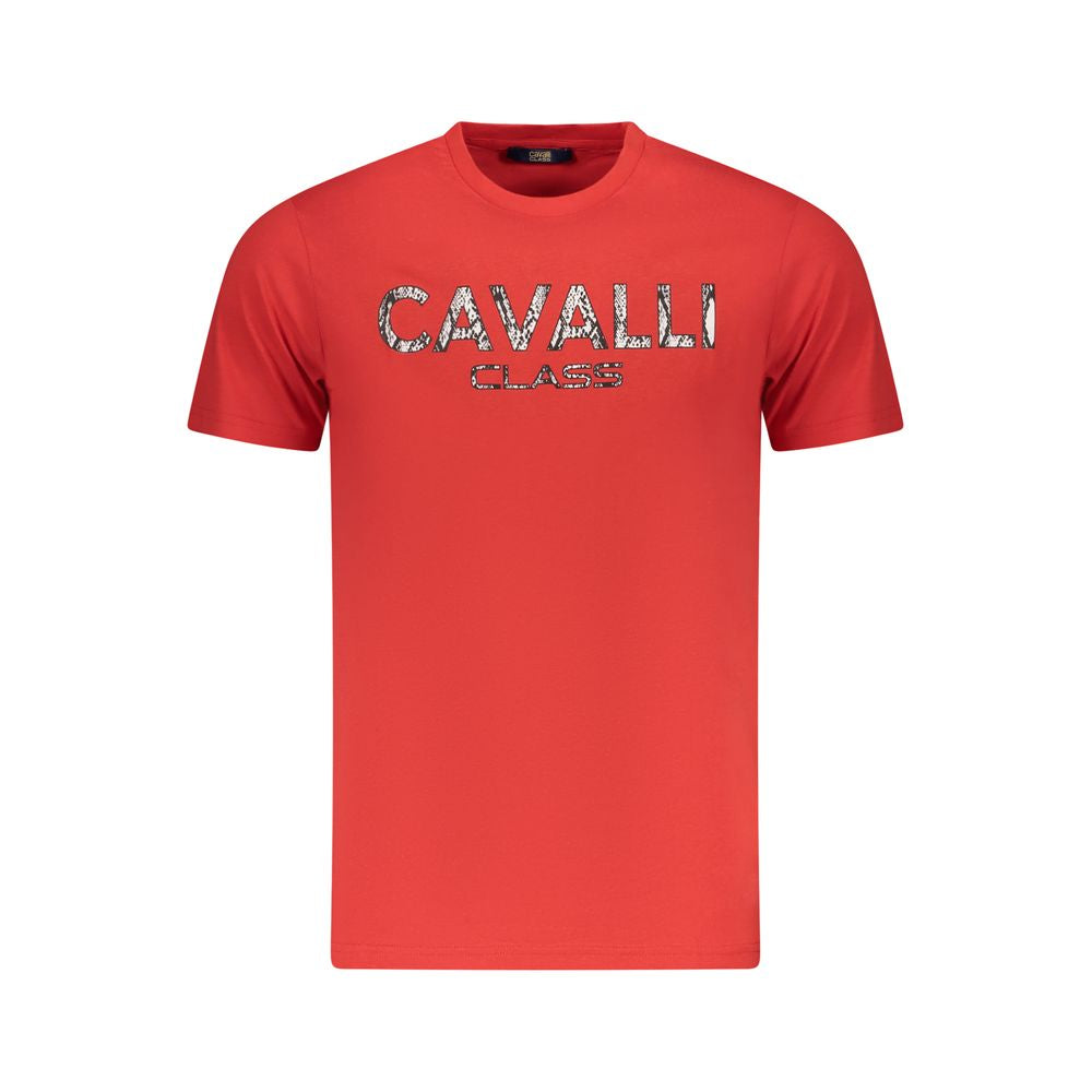 Camiseta roja de algodón para hombre